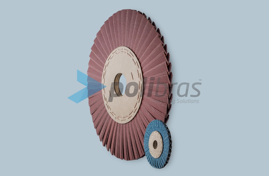 Discos de V em Lixa, da categoria Abrasivos da Polibras. Permite furos com diversos tamanhos e forma. Lixas: Tela X e Tela J.